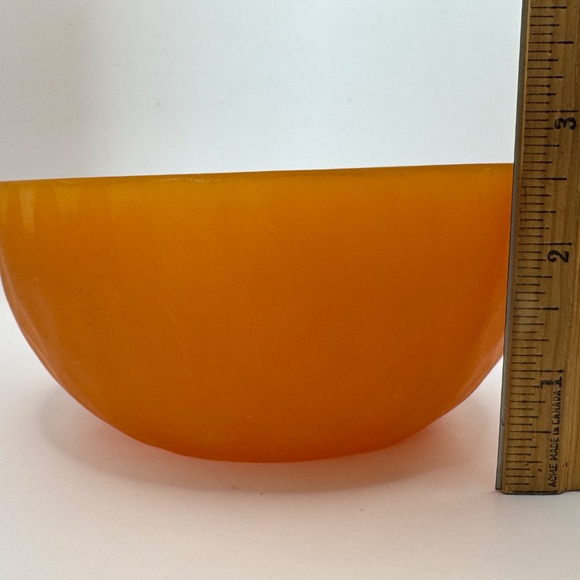 Martha Sturdy amber acrylic bowl in metal stand. Rare artist marked piece. - Picture 7 of 12